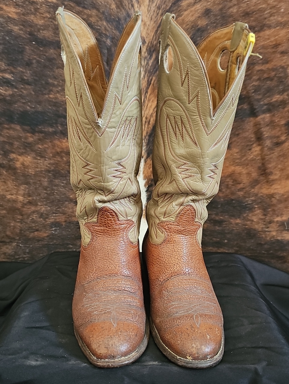 Hondo Two-Tone Western Cowboy Boots